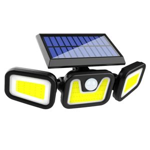 Solární lampy pro venku se solárními světly detektoru pohybu pro vnější LED reflektory mimo 100cob mimo světlo venkovní venkovní nástěnné světla 360