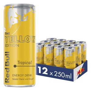 12 Dosen Red Bull Summer Edition Yellow TROPICAL 12x 0,25l (3.00€ Einweg-Pfand im Preis inbegriffen