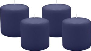 4er Set Adventskranzkerzen Nachtblau Dunkelblau Ø 100 x 100 mm