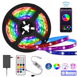 Bluetooth LED Streifen 10M/32.8 ft App Kontrolliert Musik Sync SMD 5050 RGB Farbwechsel Lichtleiste mit Fernbedienung