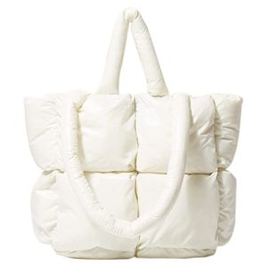 Damen Daunentasche Soft One Shoulder Tote Bag, Farbe: Weiß