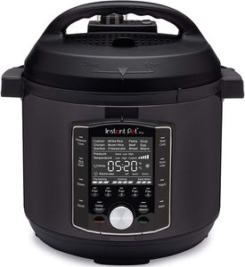 Instant Pot - Pro 10-in-1-Elektro-Multifunktionskocher – Schnellkochtopf, Slow Cooker, Reiskocher, Dampfgarer, Sauté, Sterilisator, Joghurtbereiter, Sous Vide – Schwarzer Edelstahl, 1200 W, 5,9 L