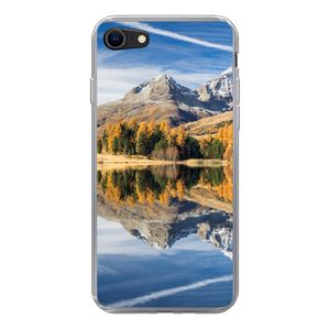 Hülle für iPhone 8 - Alpen - Berge - Wald - Silikone / Softcase Handyhülle