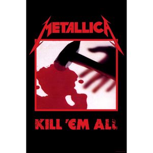 Metallica - Poster "Kill Em All", Stoff RO3462 (106 cm x 70 cm) (Rot/Schwarz/Weiß)