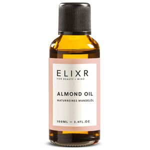ELIXR Mandelöl 100ml I Naturreines Mandelöl für Kosmetik I Basisöl für Baby, Haut und Haar I e Naturkosmetik I Almond Oil, Mandelöl Haut