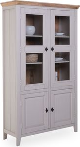 Vitrine SANSIBAR MORSUM BHT 112x190x40 cm beige Glasschrank