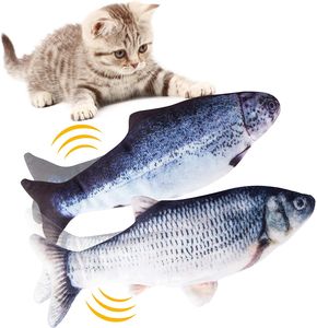 2 Stück elektrische Fische Katze,katzenminze Fisch Spielzeug,katzenspielzeug Fisch elektrisch beweglich,Simulation Fisch