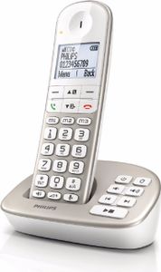Philips XL4951S/38 Festnetztelefoon - 1 Mobilteil - Schnurlos - mit Anrufbeantworter - Funktionen für Seniorentelefone - Weiß