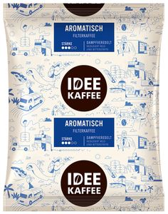 Filterkaffee AROMATISCH von Idee Kaffee, 100x60g Portionsbeutel