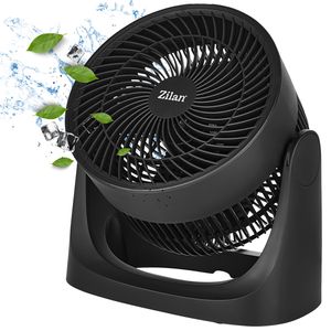 Zilan Tischventilator sehr leise | Ventilator klein | 3 Stufen | 18 cm Durchmesser | Energiesparend | Geeignet für Büro Schlafzimmer