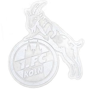Sticker Aufkleber transparent (silber) 1. FC Köln  klein