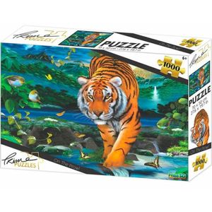 PRIME 3D puzzle Tiger na love 1000 dielikov