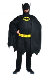 kostümanzug Batman Herren-Polyester schwarz/gelb 3-teilig Größe L