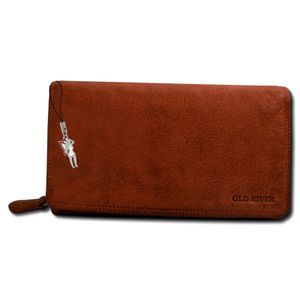 Old River Kožená dámska peňaženka peňaženka koňaková 19x4,5x11,5cm OPD410O