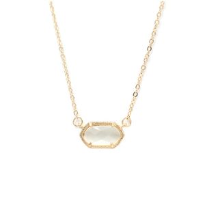 Opal Perlmutt Cateye Stein Kleine Halskette mit Anhänger für Frauen