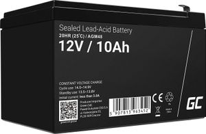 Green Cell® AGM 12V 10Ah Akku VRLA Blei-Batterie Bleiakku Ersatzakku Gelakku Akkubatterie Zyklenfest Unbemann UPS | USV | Notstrom | USV-Anlage |UPS -Anlage | Backup-Batterie | Batteriebackup