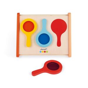 Janod J05069 Essentiel-Die Spiegel-Lernspiel aus Holz Babys und Kleinkinder-Farbe auf Wasserbasis-Ab 18 Monaten