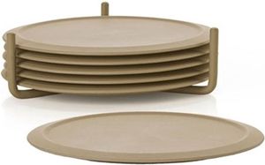 Zone Denmark - Untersetzer mit Halter 'Noud' (6er Set, Khaki)