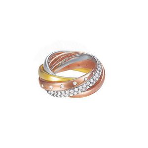 Esprit Damen Ring Messing Silber Rosé Gold Tricolor Magnifica Trio ESRG02838D180