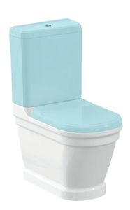 Kombi-WC weiß, Abgang waagerecht/senkrecht, 37 x 63 cm