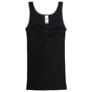 HERMKO 15804740 Damen BH-Hemd aus 100% Baumwolle, Farbe:schwarz, Größe:44/46 (L)