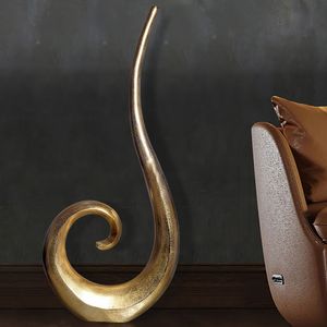 Vase 100 cm Aluminium Blumenvase Spirale Bodenvase Wohndeko Groß Dekovase Modern