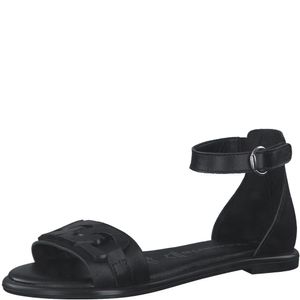 Tamaris sandał damski skórzany łańcuszek jednokolorowy uni design 1-28128-20, rozmiar:38 EU, kolor:Czarny