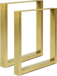1 Paar Tischgestell  Tischkufen Tisch Beine Gold 60x40 cm