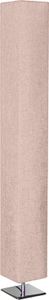SalesFever Stehleuchte 120 cm eckig | Lampenschirm Kunststoff mit Stoffbezug | Gestell Edelstahl | B 14 x T 14 x H 120 cm | champagner
