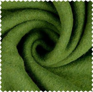 Wollfleece Meterware moos, Wollstoff Mantelstoff, Wolle Stoff grün *Ab 50cm
