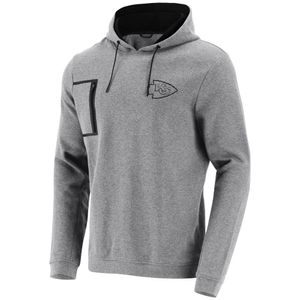 NFL Kansas City Chiefs Hoody Mono Premium Graphic hooded Sweater Grau (XL)