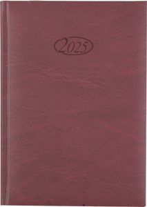 Buchkalender 2025 / Chefkalender / Farbe: bordeaux