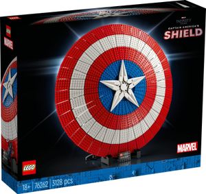 LEGO 76262 Marvel Captain Americas Schild Set, Avengers-Modellbausatz für Erwachsene mit Minifigur, Namensschild und Thors Hammer, sammelbare Infinity-Saga-Geschenkidee für Männer, Frauen, Ihn, Sie