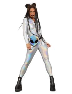 Holografischer Jumpsuit für Damen Space