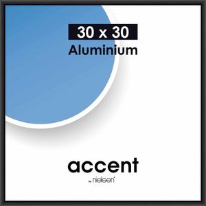 Accent Aluminium Bilderrahmen Accent, 30x30 cm, Schwarz Matt