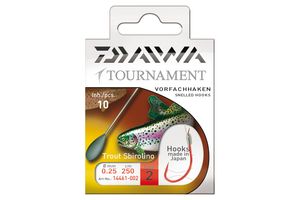 Daiwa Tournament Sbirolino háček s návazcem 250cm 10ks velikost 8