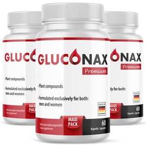 GLUCONAX Nahrungsergänzungsmittel mit Zink, Chrom und sekundären Pflanzenstoffen x3