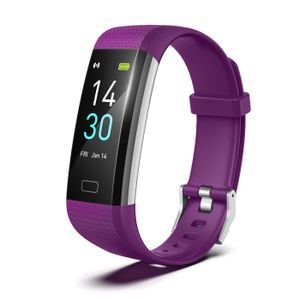 Hi5 S5 Fitness Armband Fitness Tracker Uhr IP68 Wasserdicht Aktivitätstracker mit Herzfrequenz, Schlafmonitor, Bewegungserinnerung, Kalorienzähler und Benachrichtigungserinnerung - Lila