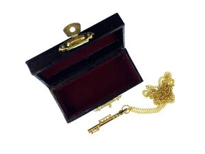 Miniblings Querflöte Flötistin Halskette 60cm Orchester Band vergoldet 4cm +Box