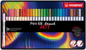 STABILO Pinselstift Pen 68 brush ARTY 30er Metalletui