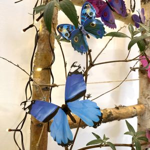 Oblique Unique 3D Schmetterlinge 12er Set für die Wand zum Kleben Wandtattoo Wandsticker Wanddeko - Real blau