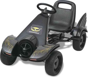 vidaXL Pedal Go-Kart mit verstellbarem Sitz Schwarz