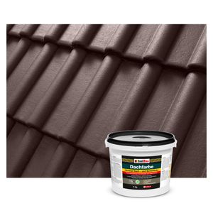 Isolbau Dachfarbe Braun 4 kg Sockelfarbe Fassadenfarbe Dachbeschichtung RAL Farbe