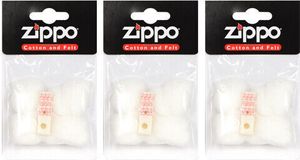 Zippo Original Sets Feuerzeugbenzin Feuersteine Flints Docht Wick Watte Filz 3 X Watte & Filz kein Benzin