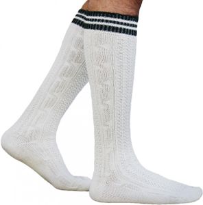 Lange Trachtensocken Strümpfe Socken aus Wolle Natur, Größe:39-42