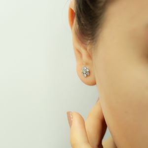 Diamant Ohrringe 585`er 14 Karat Weißgold