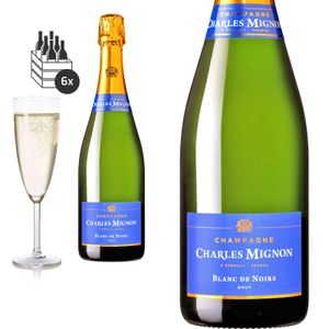 6er Karton Champagne Blanc de Noirs Brut von Charles Mignon