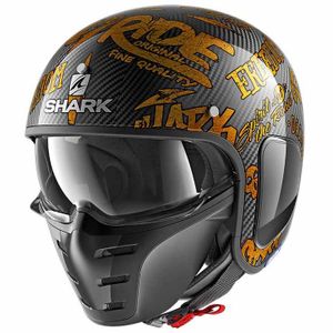 SHARK DRAK Freestyle Cup S Jet Motorradhelm - Schwarz und Gold