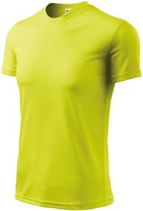 T-Shirt mit asymmetrischem Ausschnitt - Farbe: Neon Gelb - Größe: XL
