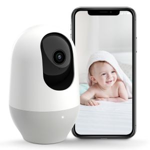 Nooie IPC100 Babyphone mit Kamera 1080P Haustier WLAN IP Überwachungskamera innen - Zwei-Wege-Audio - Motion Tracking - Super IR Nachtsicht - Arbeitet mit Alexa & Google Home - Bewegungs- & Geräuscherkennung - SD&Cloud Speicher